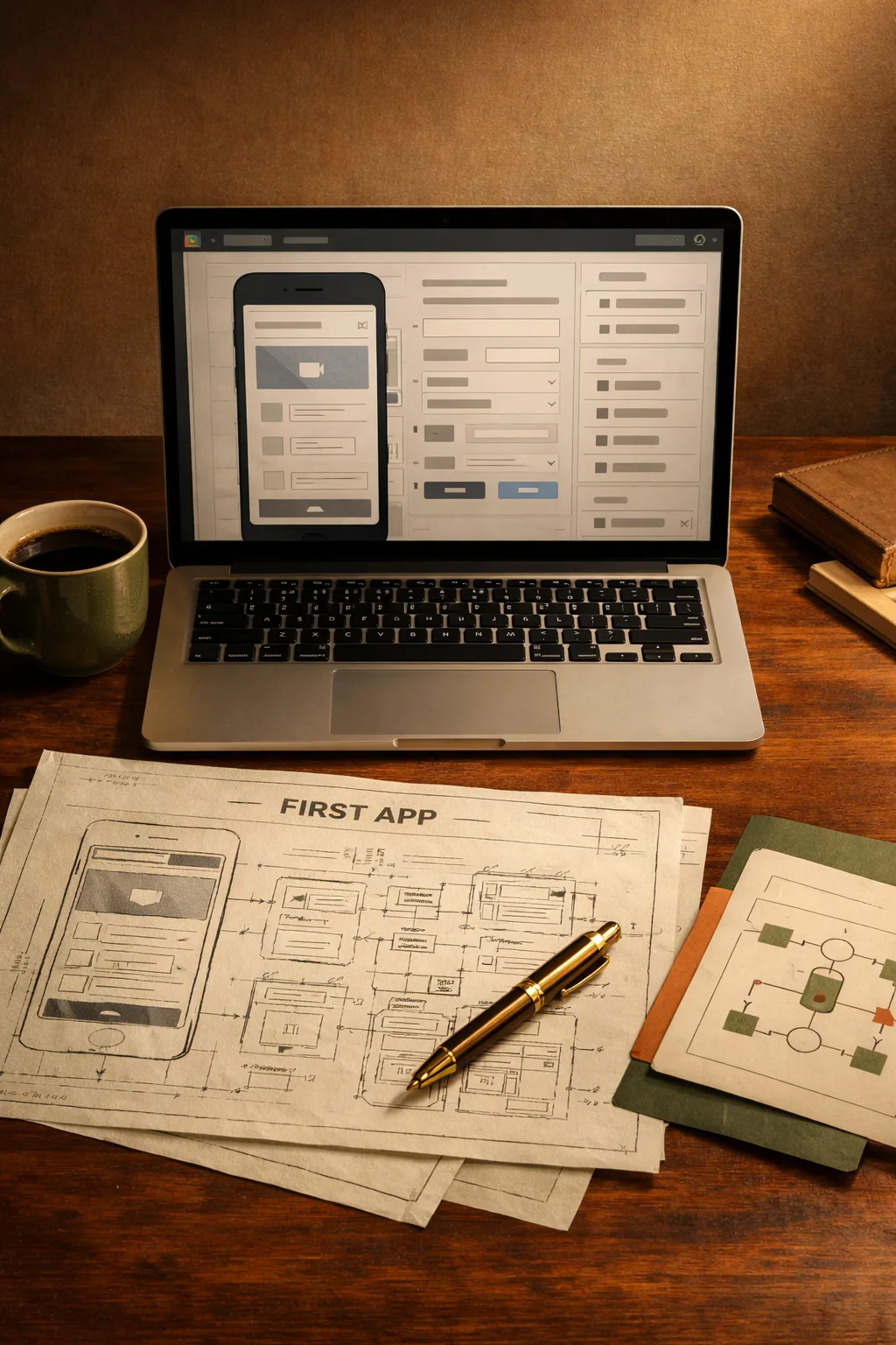 App blueprint concept showing how proof projects become course examples